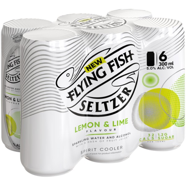 Flying Fish Lemon & Lime Seltzer 6 x 300ml can